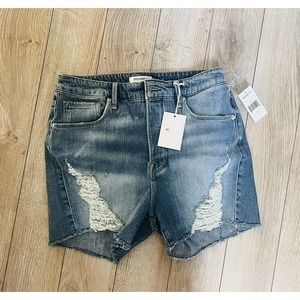 Good American Bombshell Shorts Women’s Size 6 28 Blue